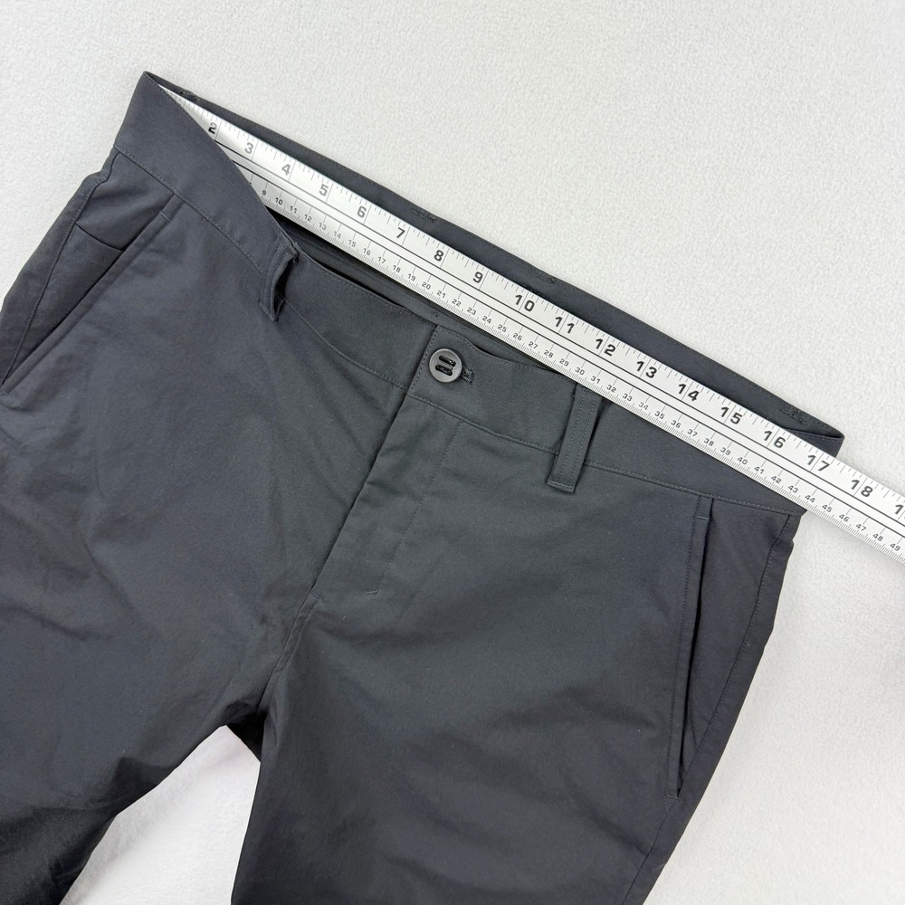 LULULEMON ABC Skinny-Fit 5 Pocket Pant Warpstreme Size 33x27 Mens Black M5AN1S - Picture 6 of 7